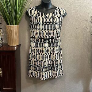 #403 Peach Velvet New York printed sheath dress size 16P